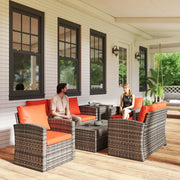 Pending - Aosom Outsunny 6 Pieces Wicker Rattan Patio Furniture Set - Available in 4 Colours