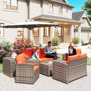 Pending - Aosom Outsunny 6 Pieces Wicker Rattan Patio Furniture Set - Available in 4 Colours