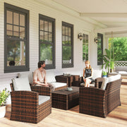 Pending - Aosom Outsunny 6 Pieces Wicker Rattan Patio Furniture Set - Available in 4 Colours