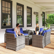 Pending - Aosom Outsunny 6 Pieces Wicker Rattan Patio Furniture Set - Available in 4 Colours