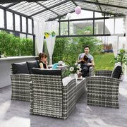 Pending - Aosom Outsunny 6 Pieces Wicker Rattan Patio Furniture Set - Available in 4 Colours