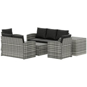 Pending - Aosom Outsunny 6 Pieces Wicker Rattan Patio Furniture Set - Available in 4 Colours