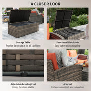 Pending - Aosom Outsunny 6 Pieces Wicker Rattan Patio Furniture Set - Available in 4 Colours