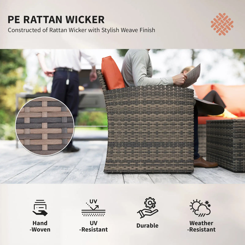 Pending - Aosom Outsunny 6 Pieces Wicker Rattan Patio Furniture Set - Available in 4 Colours