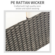 Pending - Aosom Outsunny Deluxe 3 Seat Rattan Wicker Patio Sofa with Cushion - Available in 3 Colours