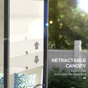 Pending - Aosom Outsunny Wicker Patio Furniture, Outdoor Pe Rattan Sofa Set with Retractable Canopy Pergola, Shade Shelter For Deck, Pool, Garden, Terrace, Grey - Available in 4 Colours