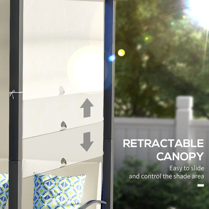 Pending - Aosom Outsunny Wicker Patio Furniture, Outdoor Pe Rattan Sofa Set with Retractable Canopy Pergola, Shade Shelter For Deck, Pool, Garden, Terrace, Grey - Available in 4 Colours