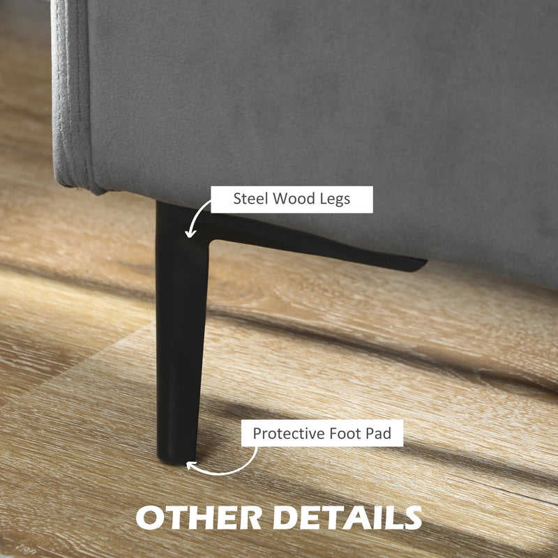 Pending - Aosom Sectional Sofa Homcom Convertible Sectional Sofa Couch in Modern L-Shaped Couch in 3 Seater Sofa with Reversible Ottoman For Living Room in Apartment in Small Space in Grey