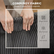 Pending - Aosom Sectional Sofa HOMCOM Modular Corduroy Sectional Sofa in Charcoal Grey