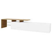 Pending - Aosom TV Stand Modern TV Stand with Glass Shelves and LED Lighting - Available in 3 Colours