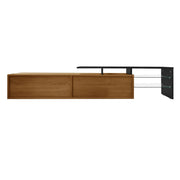Pending - Aosom TV Stand Modern TV Stand with Glass Shelves and LED Lighting - Available in 3 Colours