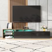 Pending - Aosom TV Stand Modern TV Stand with Glass Shelves and LED Lighting - Available in 3 Colours