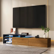 Pending - Aosom TV Stand Modern TV Stand with Glass Shelves and LED Lighting - Available in 3 Colours