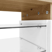 Pending - Aosom TV Stand Modern TV Stand with Glass Shelves and LED Lighting - Available in 3 Colours
