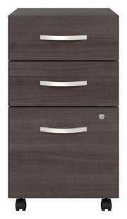 Pending - Bestar File Cabinet Storm Grey Zaniah 3 Drawer Mobile File Cabinet - Available in 3 Colours