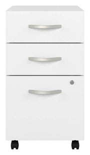 Pending - Bestar File Cabinet White Zaniah 3 Drawer Mobile File Cabinet - Available in 3 Colours