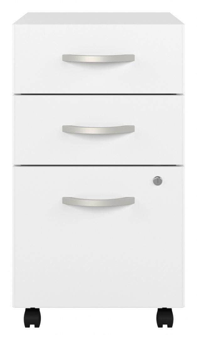 Pending - Bestar File Cabinet White Zaniah 3 Drawer Mobile File Cabinet - Available in 3 Colours
