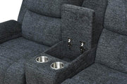 Pending - Brassex Inc. 3-Piece Power Recliner Set in Charcoal