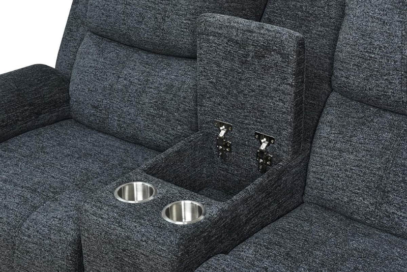 Pending - Brassex Inc. 3-Piece Power Recliner Set in Charcoal