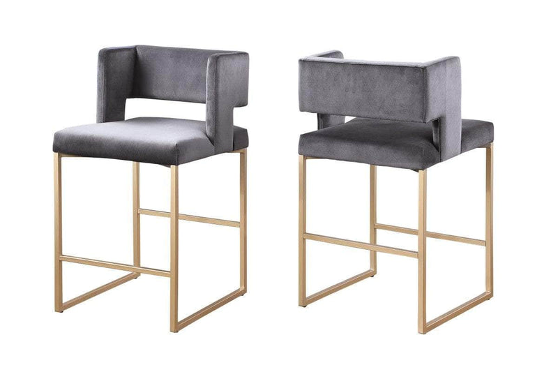 Pending - Brassex Inc. Bar Stool Grey Anthony Bar Stool, Set of 2 - Available in 2 Colours