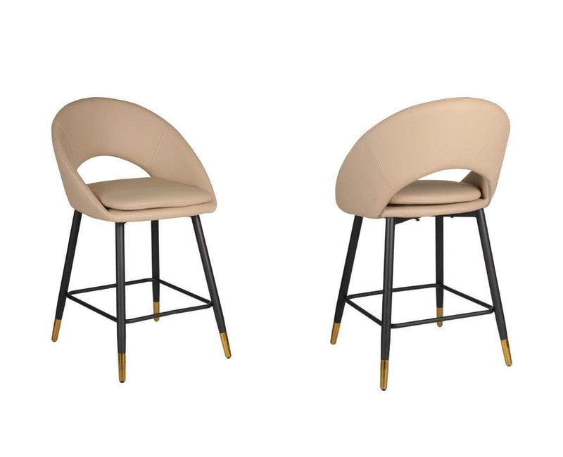 Pending - Brassex Inc. Counter Stool Beige Mila Counter Stool, Set of 2 - Available in 3 Colours