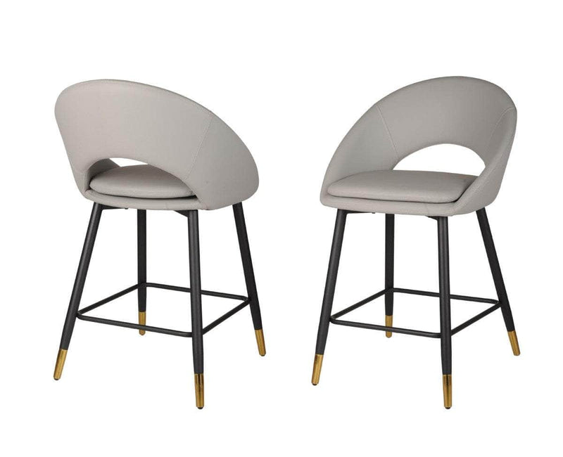 Pending - Brassex Inc. Counter Stool Grey Mila Counter Stool, Set of 2 - Available in 3 Colours