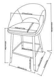 Pending - Brassex Inc. Counter Stool Mila Counter Stool, Set of 2 - Available in 3 Colours