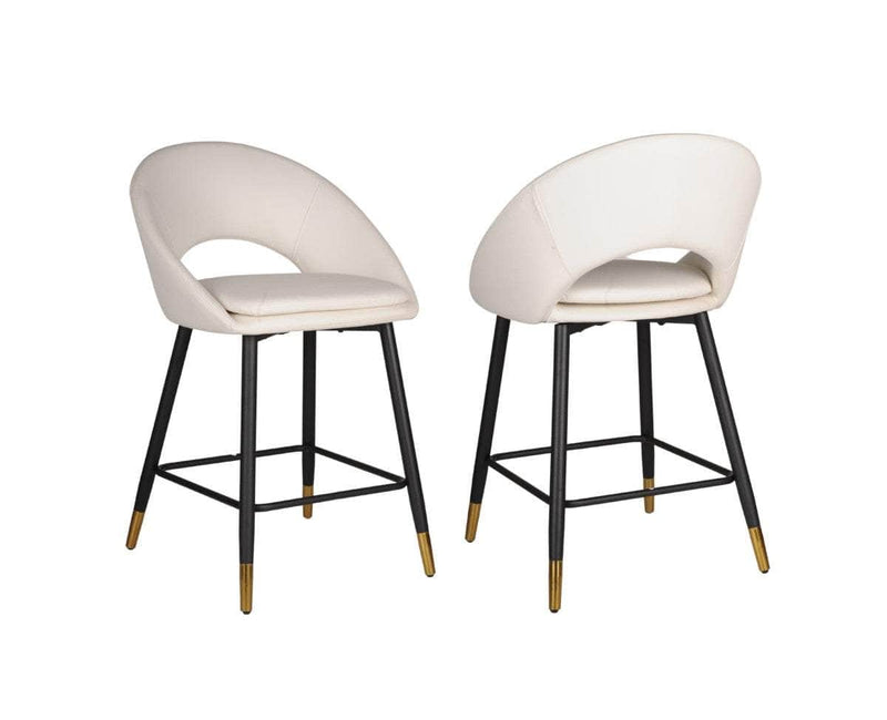 Pending - Brassex Inc. Counter Stool White Mila Counter Stool, Set of 2 - Available in 3 Colours