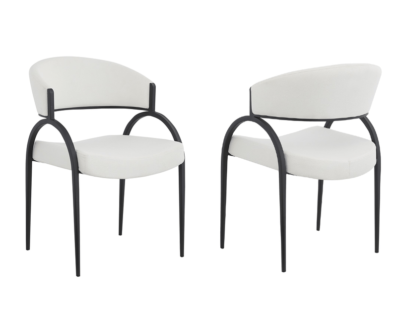 Pending - Brassex Inc. Dining Chair Cream/Black Alessia Dining Chair, Set of 2 - Available in 2 Colours