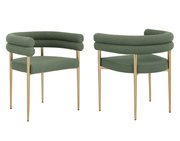 Pending - Brassex Inc. Dining Chair Green/Gold Allure Dining Chair, Set of 2 - Available in 2 Colours