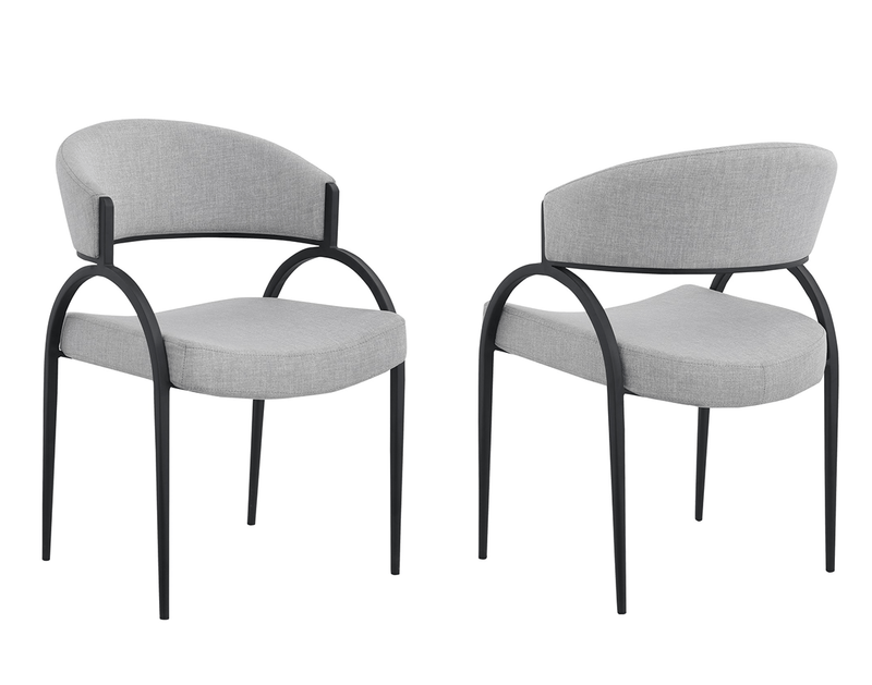 Pending - Brassex Inc. Dining Chair Grey/Black Alessia Dining Chair, Set of 2 - Available in 2 Colours