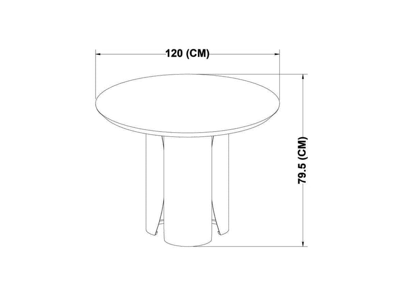Pending - Brassex Inc. Dining Table Hugo Dining Table in Gold