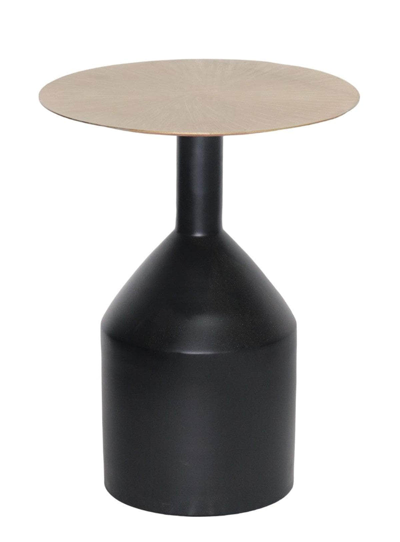 Pending - Brassex Inc. End Table Akira Accent Table in Black/Gold