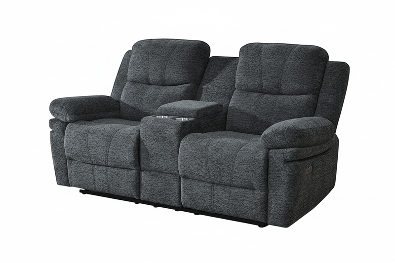 Pending - Brassex Inc. Power Recliner Love Seat in Charcoal