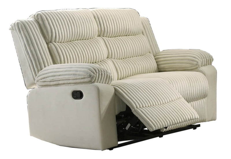 Pending - Brassex Inc. Romilly 3-Piece Recliner Set in Cream
