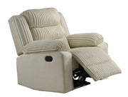 Pending - Brassex Inc. Romilly 3-Piece Recliner Set in Cream