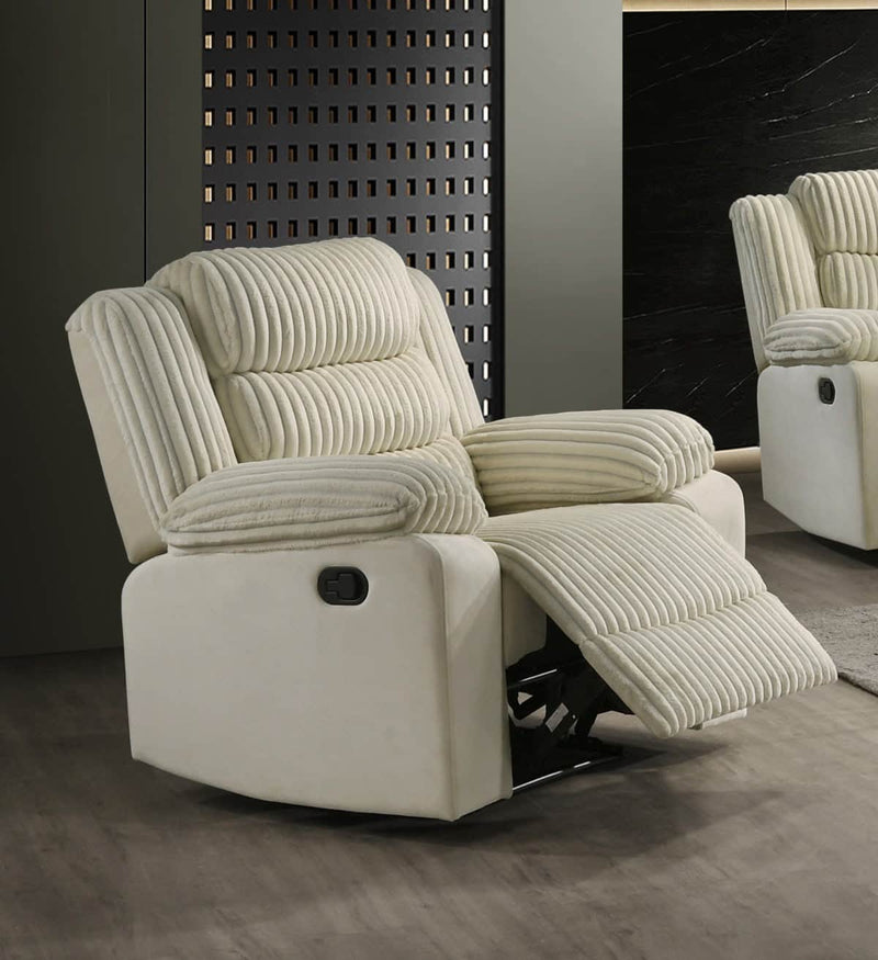 Pending - Brassex Inc. Romilly 3-Piece Recliner Set in Cream