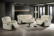 Pending - Brassex Inc. Romilly 3-Piece Recliner Set in Cream