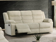 Pending - Brassex Inc. Romilly 3-Piece Recliner Set in Cream