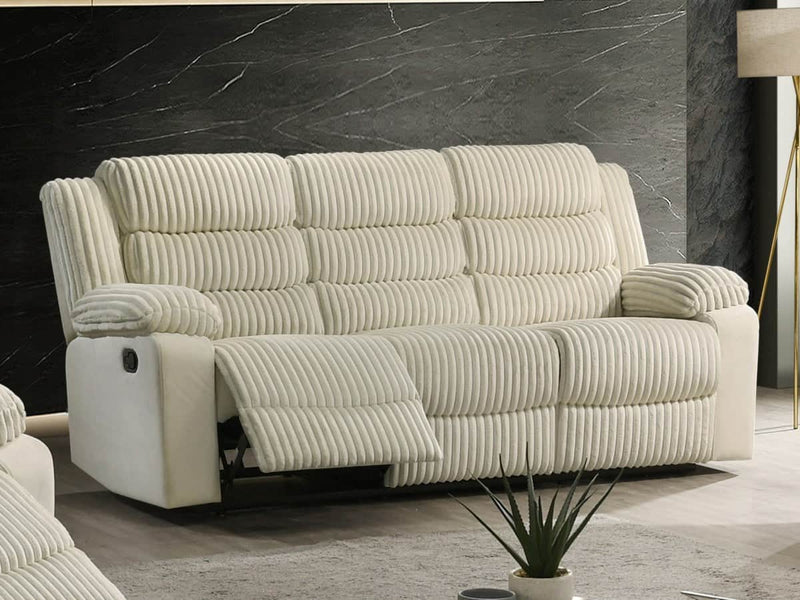 Pending - Brassex Inc. Romilly 3-Piece Recliner Set in Cream