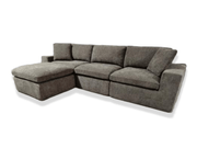 Pending - Brassex Inc. Sectional Sofa Brown Jade All Foam Sectional Sofa - Available in 2 Colours