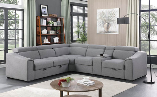 Pending - Brassex Inc. Sectional Sofa Emmett Sectional Sofa Bed in Urban Grey