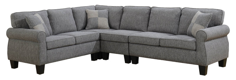 Pending - Brassex Inc. Sectional Sofa L-Shaped Sectional Sofa in Grey
