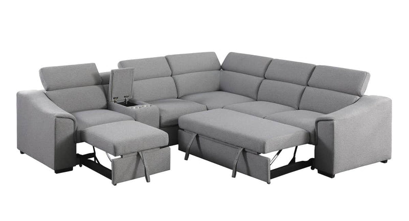 Pending - Brassex Inc. Sectional Sofa Left Facing Chaise Emmett Sectional Sofa Bed in Urban Grey
