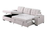 Pending - Brassex Inc. Sectional Sofa Left Facing Chaise Lennox Sectional Sleeper Sofa Bed in Beige