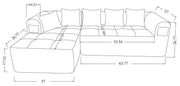 Pending - Brassex Inc. Sectional Sofa Maya Foam Sectional Sofa - Available in 2 Colours