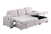 Pending - Brassex Inc. Sectional Sofa Right Facing Chaise Lennox Sectional Sleeper Sofa Bed in Beige