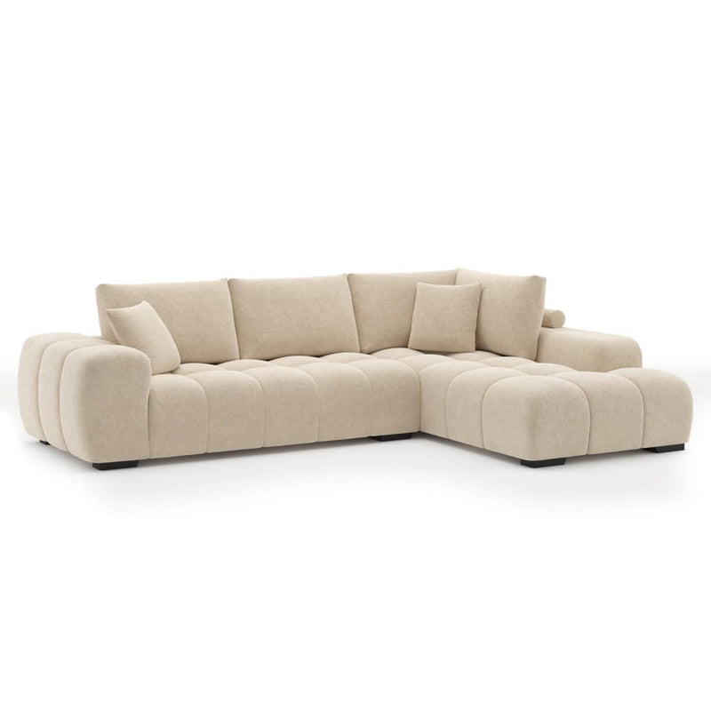 Pending - Brassex Inc. Sectional Sofa Zara Sectional Sofa with Right Facing Chaise in Beige