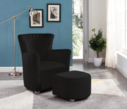 Pending - Brassex Inc. Sorrento Chair & Ottoman in Black