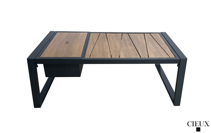 Pending - Cieux Avignon Outdoor Patio Aluminum Metal Coffee Table in Black